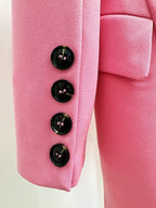 Pink Cutout Blazer Suit Set H6374