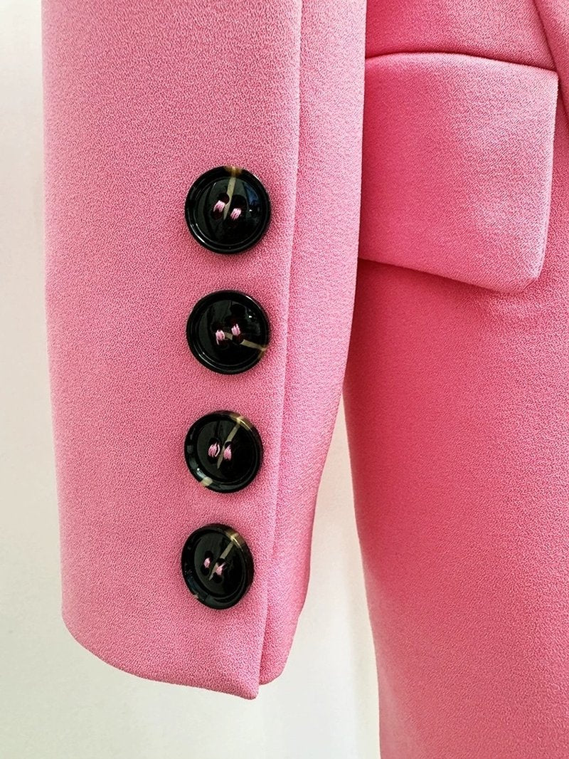Pink Cutout Blazer Suit Set H6374