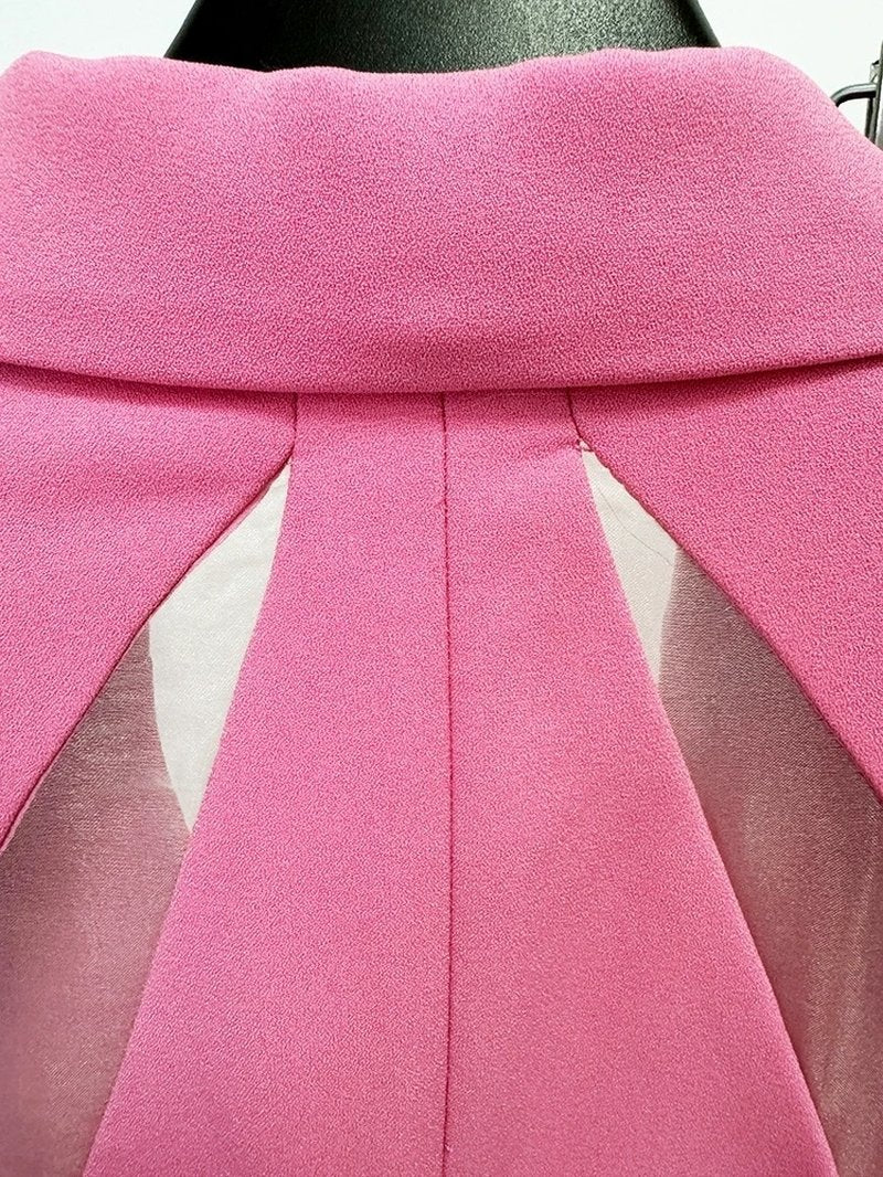 Pink Cutout Blazer Suit Set H6374