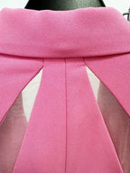 Pink Cutout Blazer Suit Set H6374