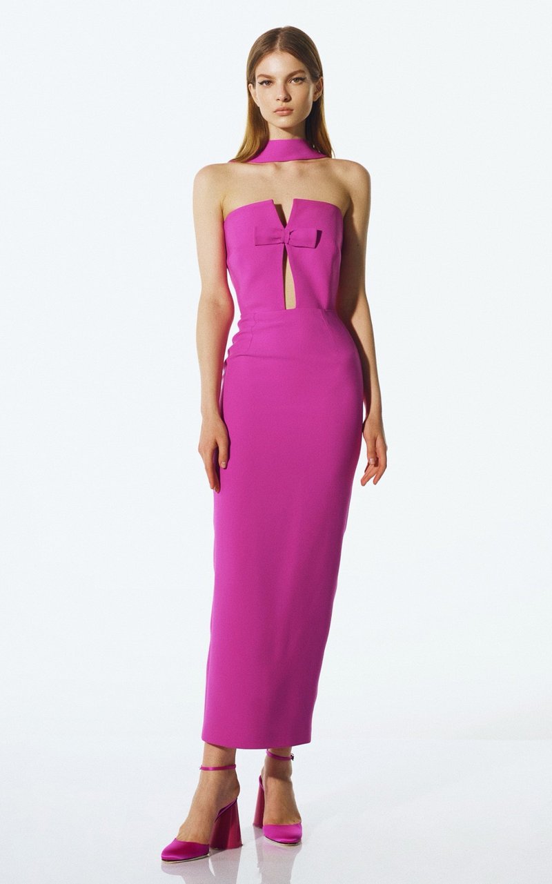 Pink Cutout Mermaid Bandage Dress H4948
