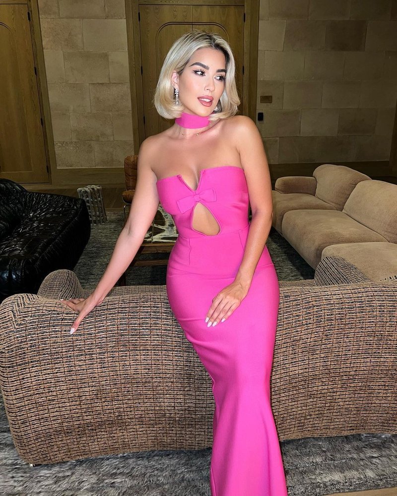 Pink Cutout Mermaid Bandage Dress H4948