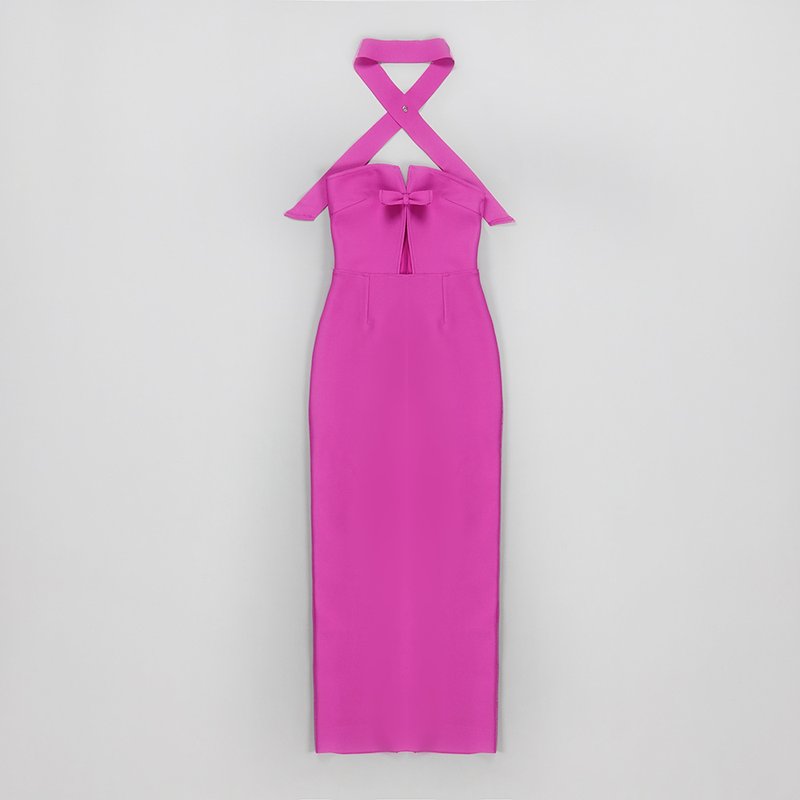 Pink Cutout Mermaid Bandage Dress H4948