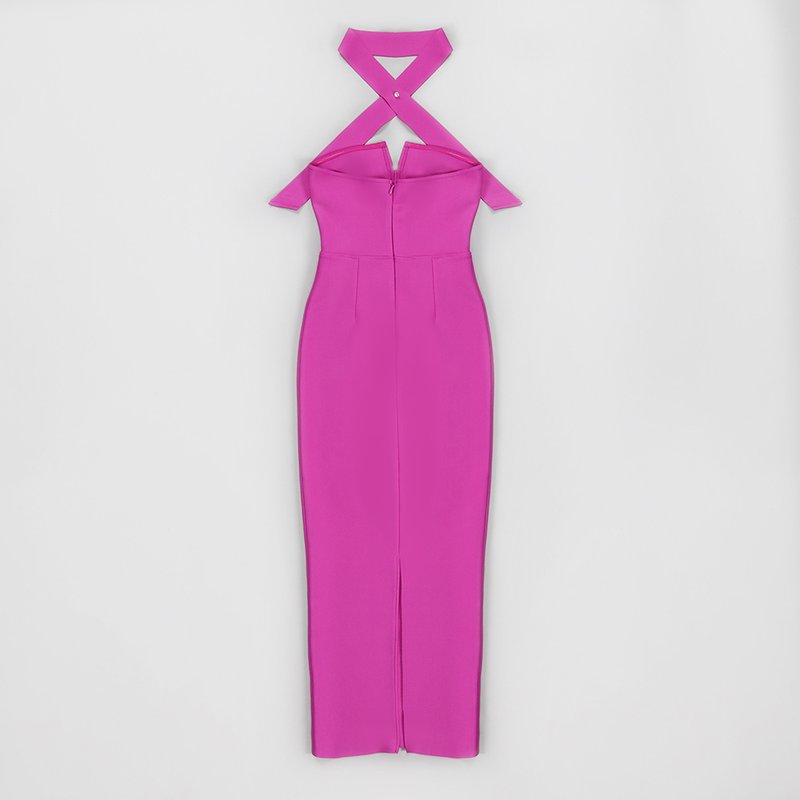 Pink Cutout Mermaid Bandage Dress H4948