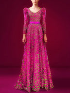 Pink Floral Embellished Maxi Dress H7051