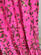 Pink Floral Embellished Maxi Dress H7051