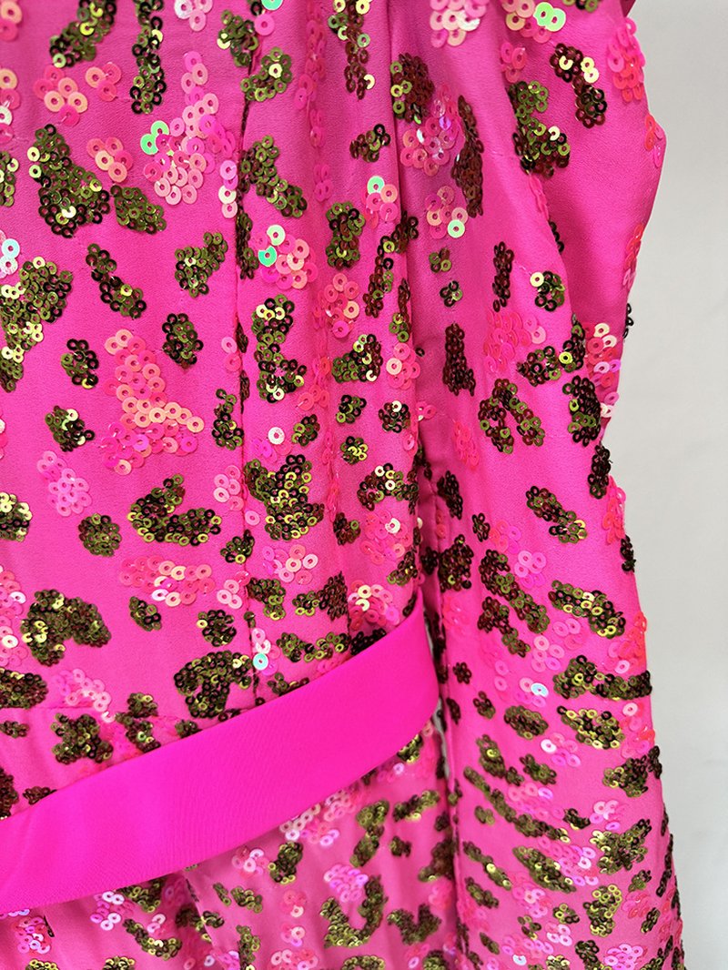 Pink Floral Embellished Maxi Dress H7051