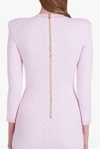 Pink Geometric Knit Mini Dress H4223