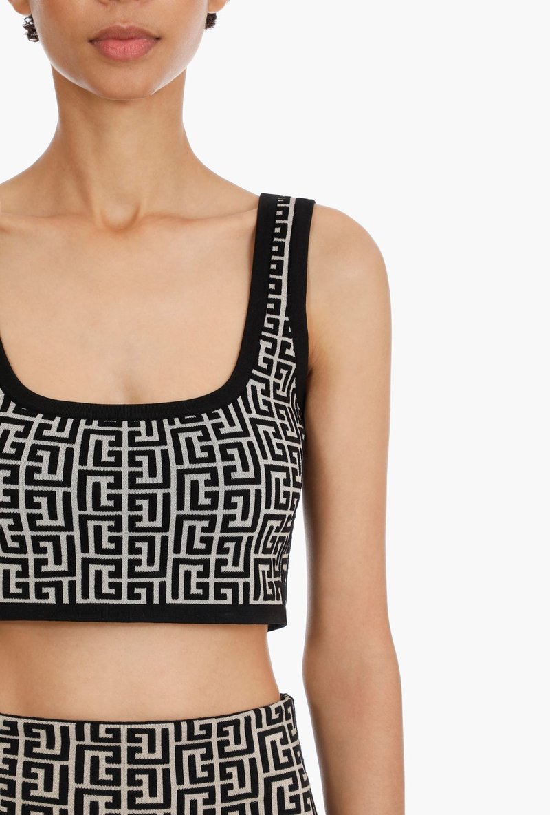 Pink Geometric Print Crop Top & Pencil Skirt Set H3603