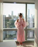 Pink High Neck Sleeveless Maxi Dress H6440