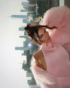 Pink High Neck Sleeveless Maxi Dress H6440