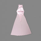 Pink High Neck Sleeveless Maxi Dress H6440