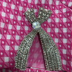 Pink Houndstooth Cutout Blazer Set H6146