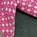 Pink Houndstooth Cutout Blazer Set H6146
