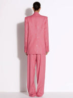 Pink Pinstripe Oversized Suit Set H6460