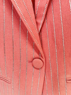 Pink Pinstripe Oversized Suit Set H6460
