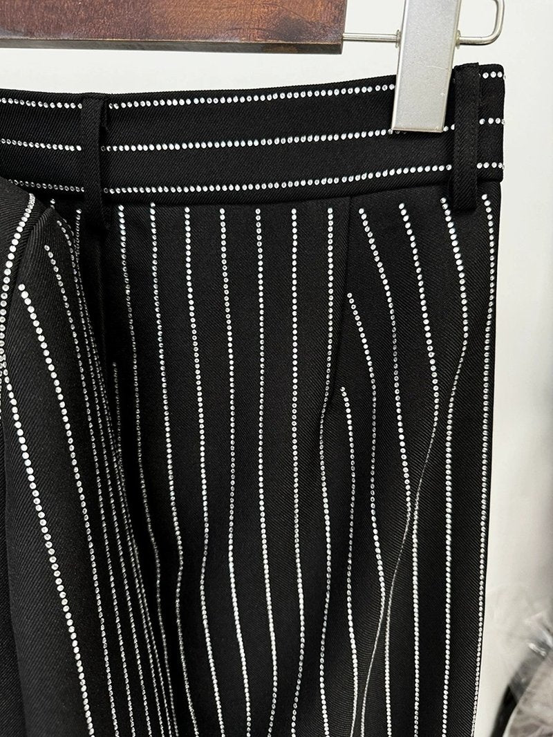 Pink Pinstripe Oversized Suit Set H6460