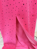Pink Polka Dot Heart Cutout Gown H6684