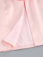 Pink Rose Embellished Mini Dress H6552