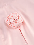 Pink Rose Embellished Mini Dress H6552