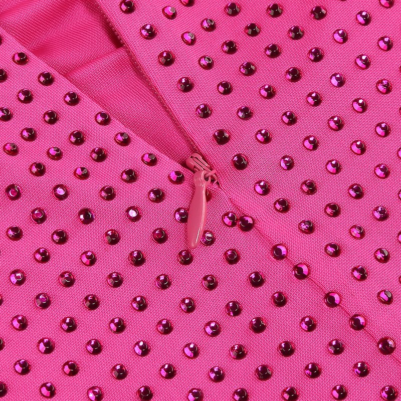 Pink Ruched Halter Midi Dress H6263