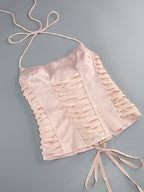 Pink Ruffle Corset Mini Dress H6671