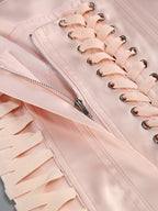 Pink Ruffle Corset Mini Dress H6671