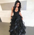Pink Ruffle Layered Ball Gown H2871