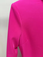 Pink Turtleneck Puff Sleeve Maxi Dress H6999