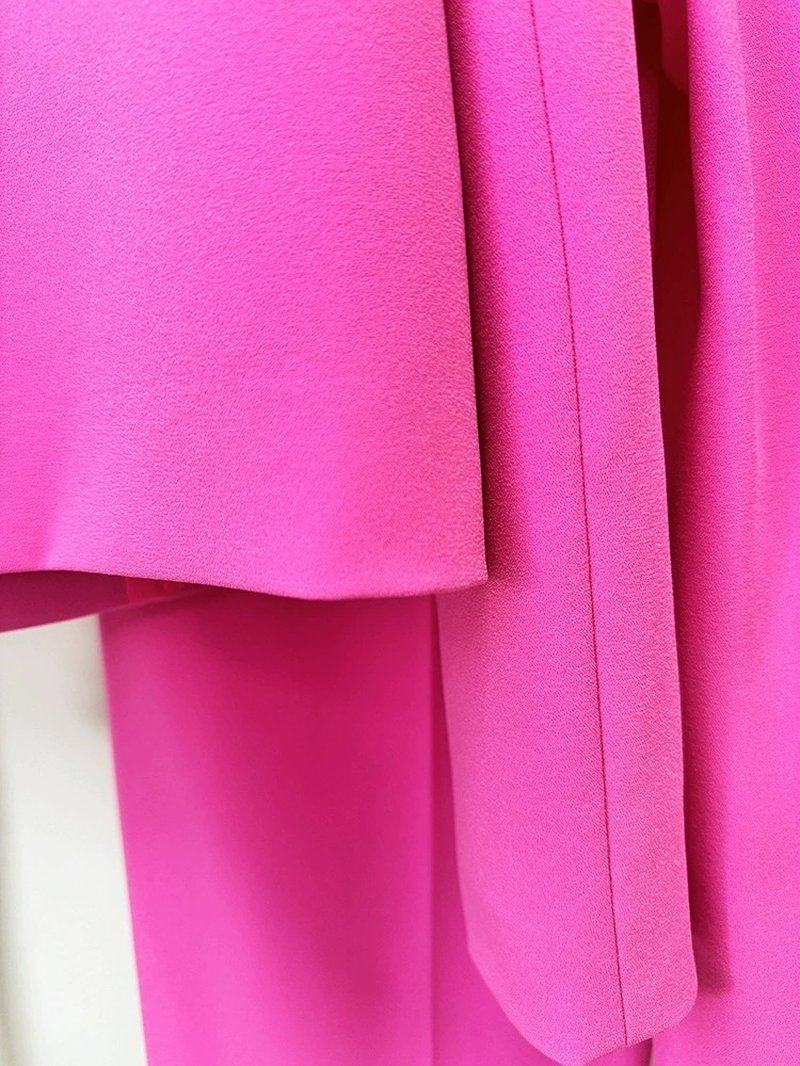 Pink Tuxedo Suit with Crop Jacket H6367
