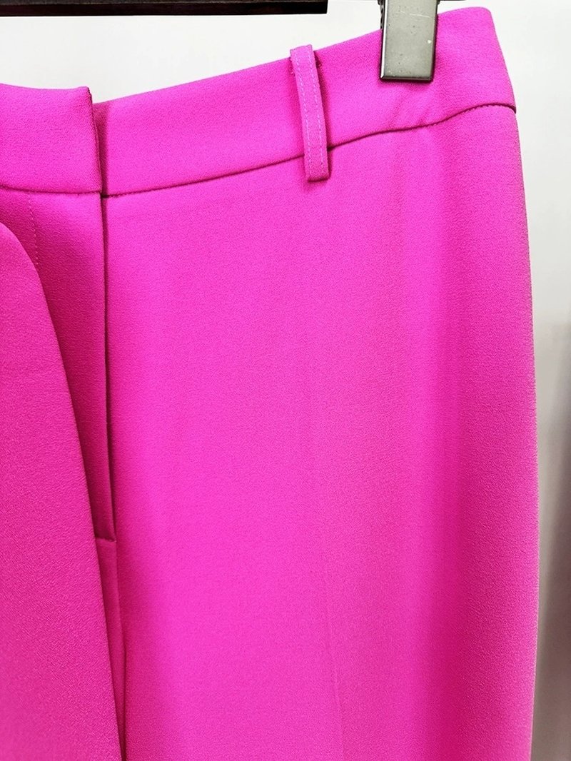 Pink Tuxedo Suit with Crop Jacket H6367