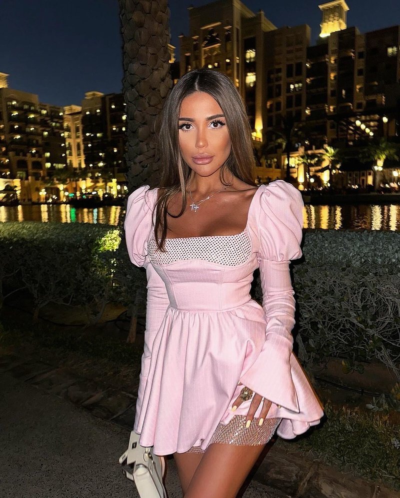 Pinstripe Sequin Square Neck Mini Dress H6261