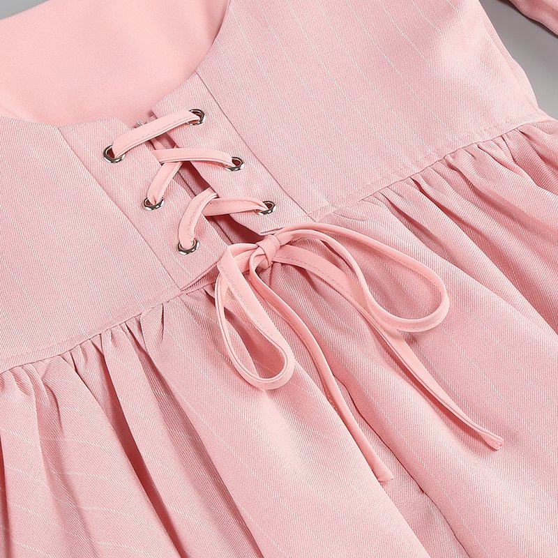 Pinstripe Sequin Square Neck Mini Dress H6261