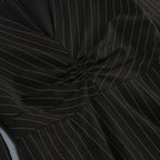 Pinstripe V-Neck Mini Dress with Train H7124