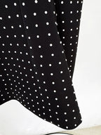 Polka Dot Blazer Beaded Mini Skirt Set H6604