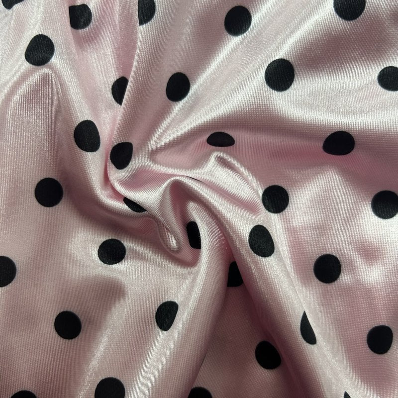 Polka Dot Rose Applique Mini Dress H6684