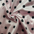 Polka Dot Rose Applique Mini Dress H6684