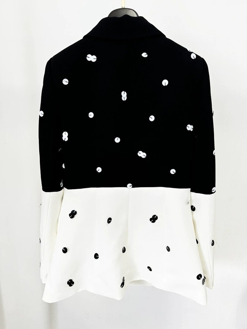 Polka Dot Two-Tone Suit Set H6375
