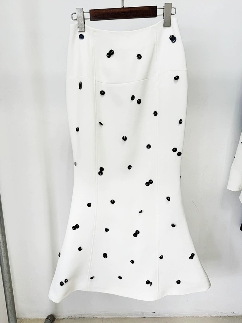 Polka Dot Two-Tone Suit Set H6375