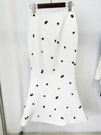 Polka Dot Two-Tone Suit Set H6375