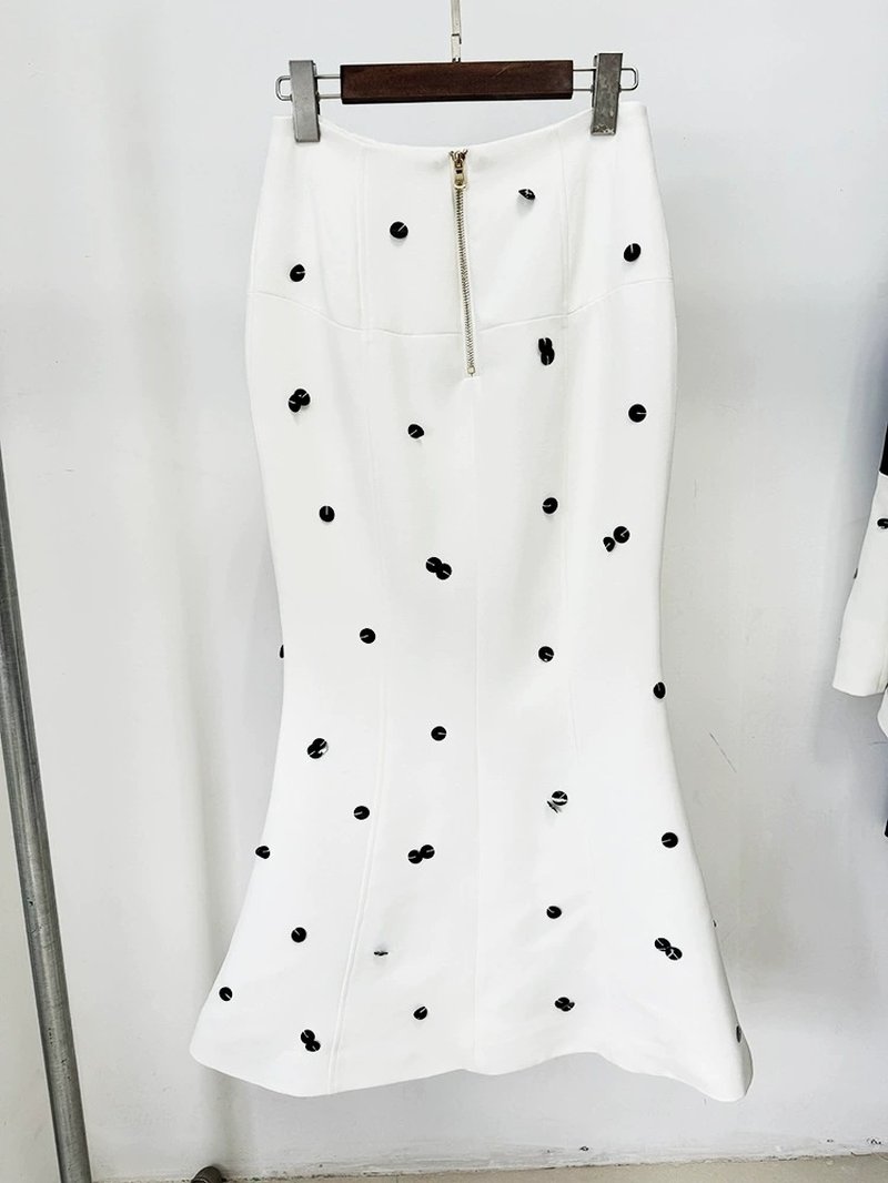 Polka Dot Two-Tone Suit Set H6375