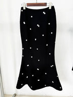 Polka Dot Two-Tone Suit Set H6375