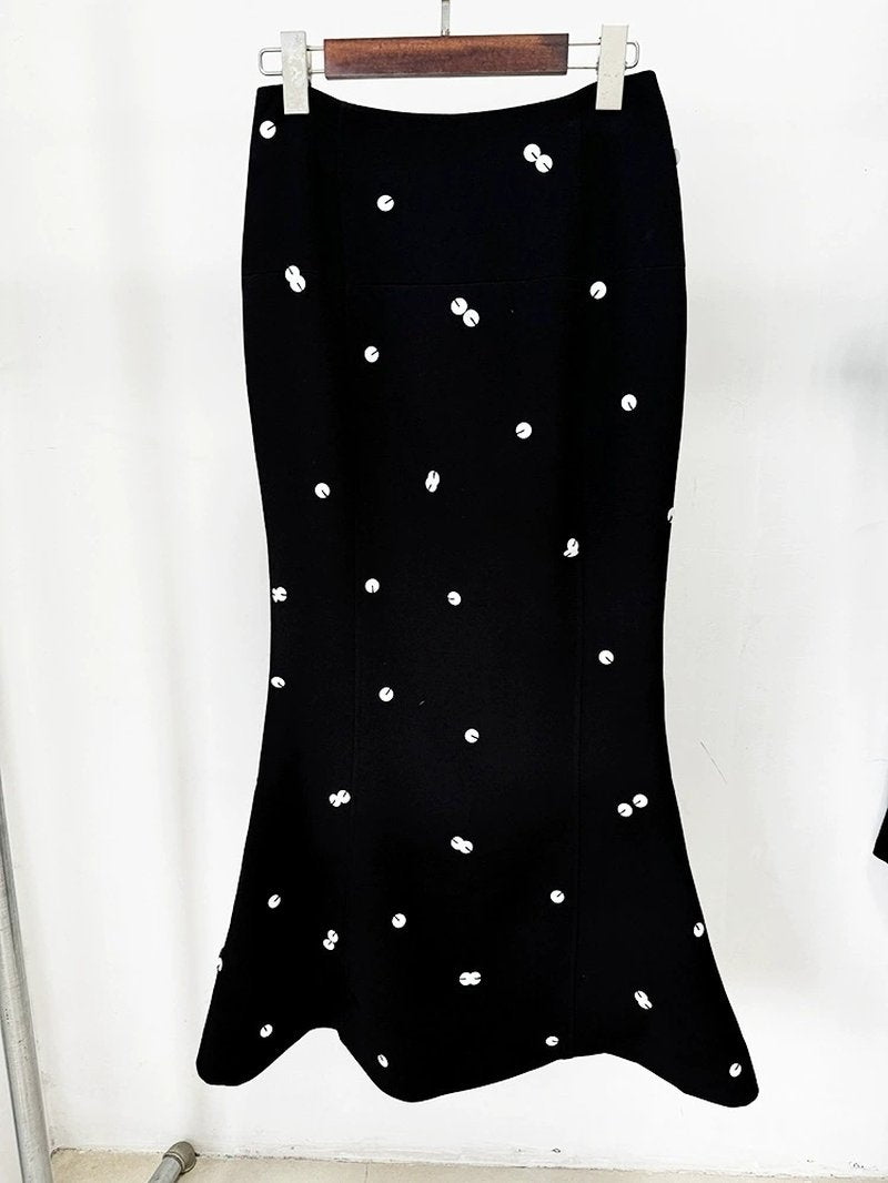Polka Dot Two-Tone Suit Set H6375