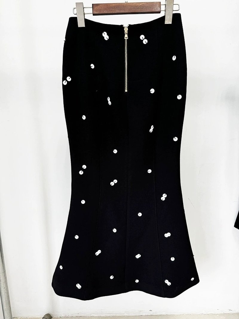Polka Dot Two-Tone Suit Set H6375