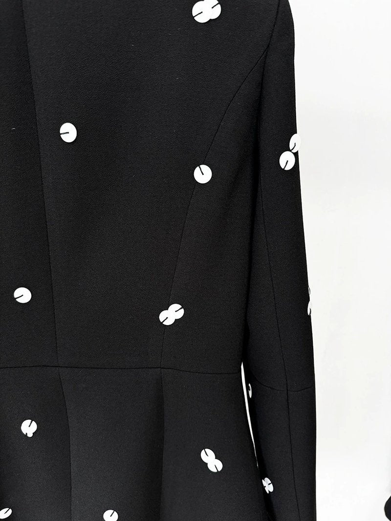 Polka Dot Two-Tone Suit Set H6375