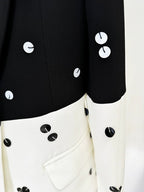 Polka Dot Two-Tone Suit Set H6375