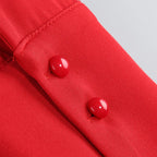 Red Crystal Peplum Mini Dress H6558