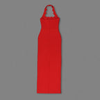 Red Cutout Halter Maxi Dress H4741
