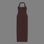 Red Cutout Halter Maxi Dress H4741