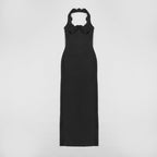 Red Cutout Halter Maxi Dress H4741